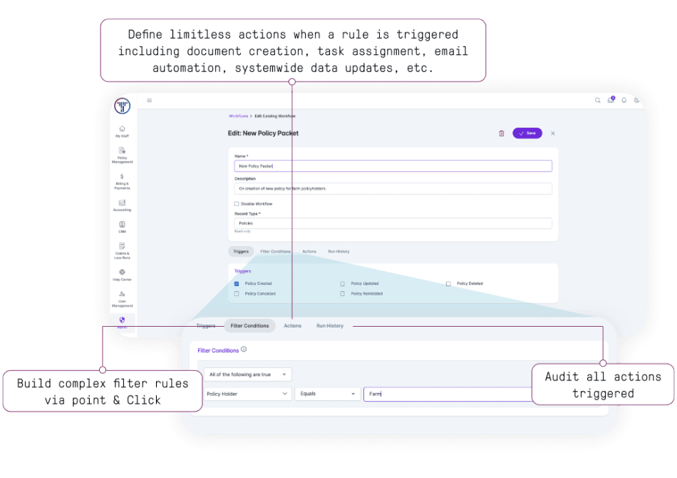 Policy Admin - Workflows